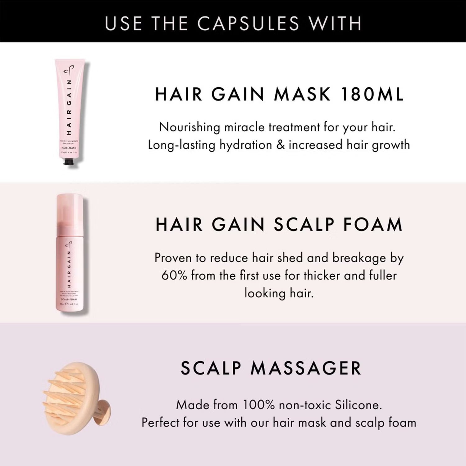 Hair Gain Hair Capsules - 60 Capsules