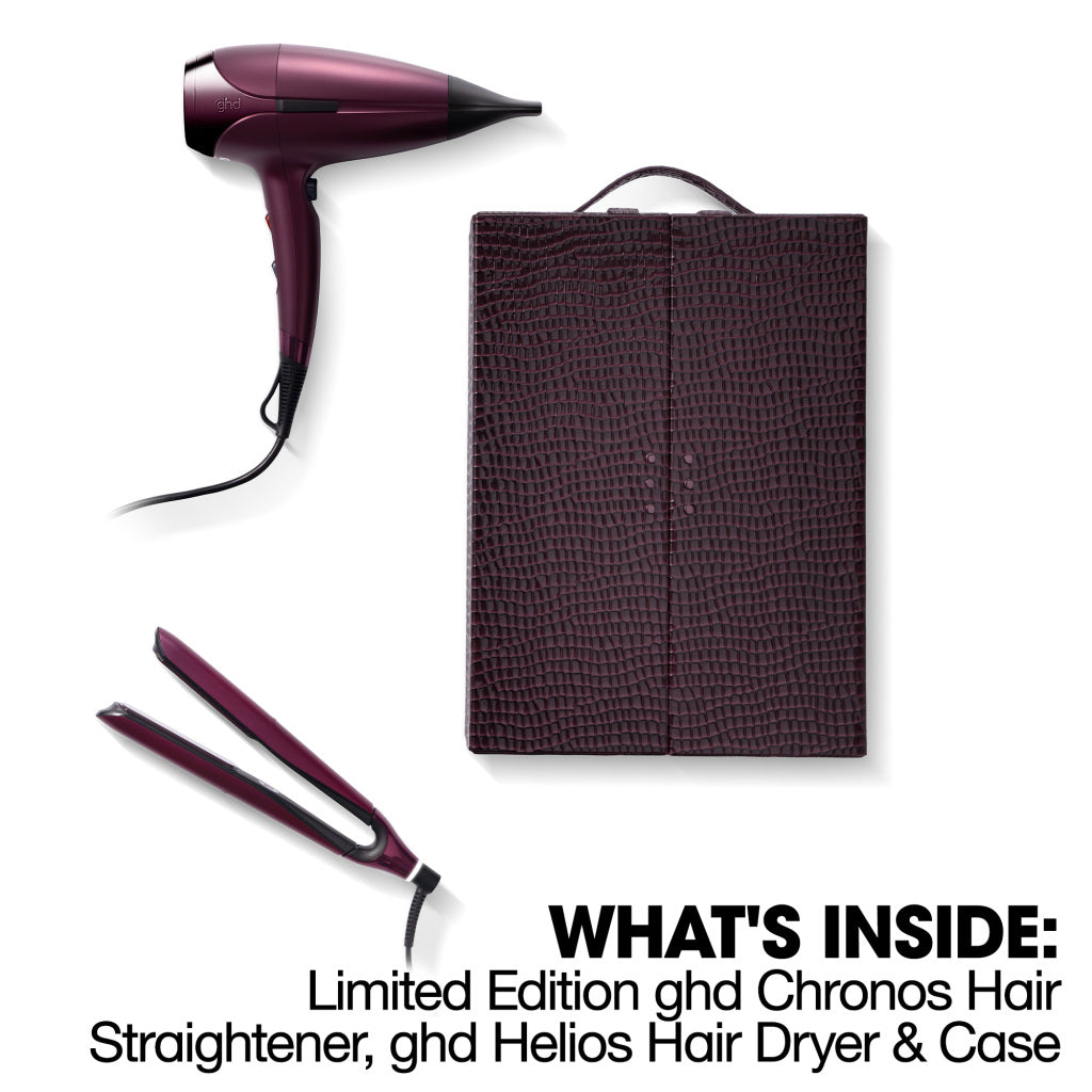 ghd Deluxe Helios Hair Dryer and Chronos Hair Straightener Gift Set in Cherry Chic