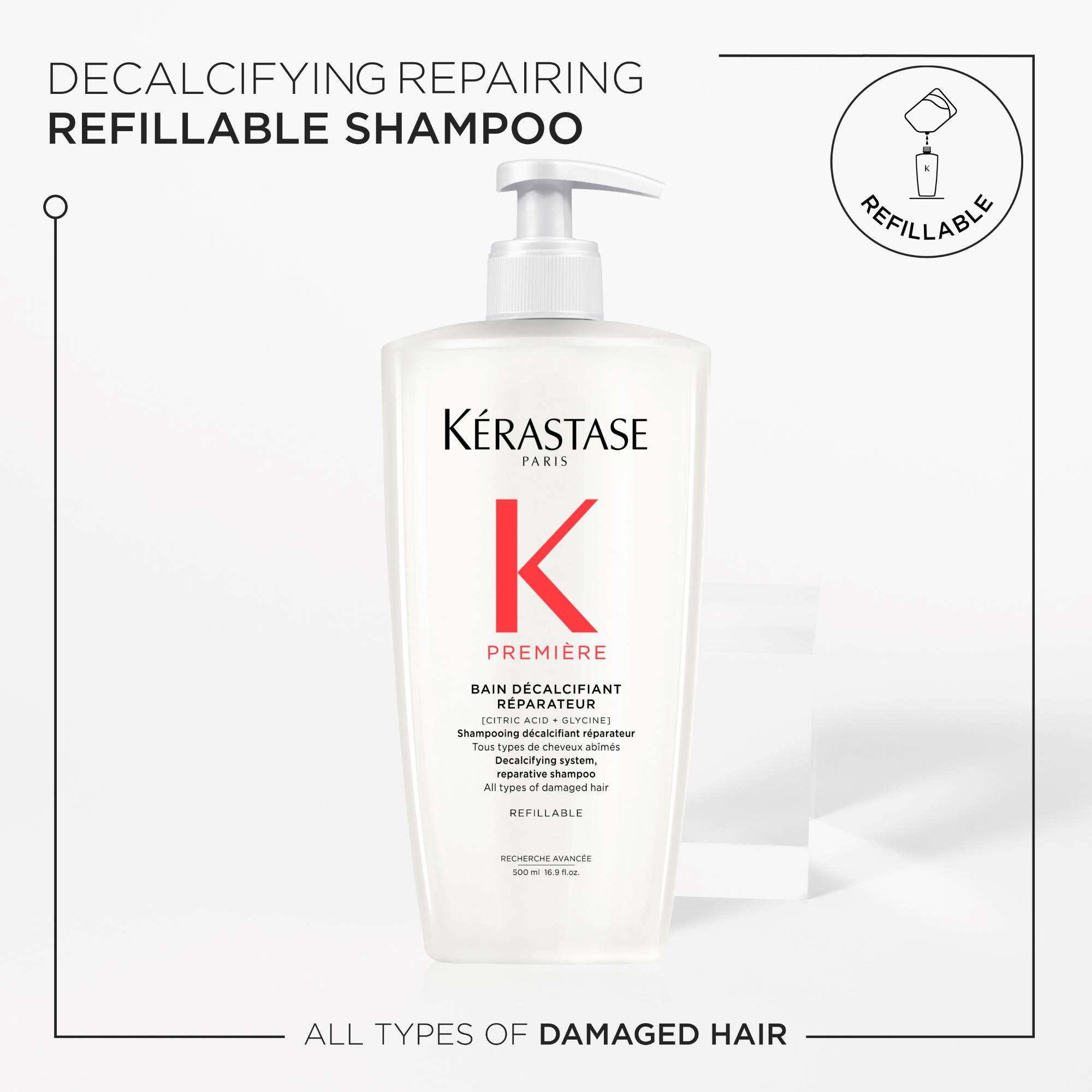 Kérastase Première Shampoo Refillable Bottle for Damaged Hair 500ml