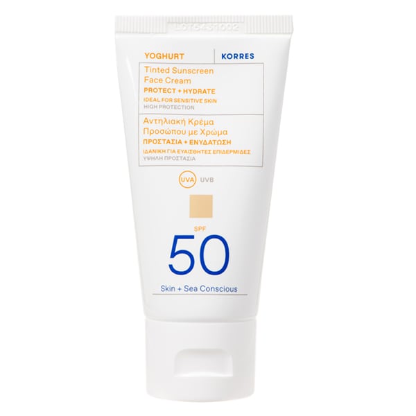 Korres Yoghurt Tinted Sunscreen Face Cream SPF50 50ml