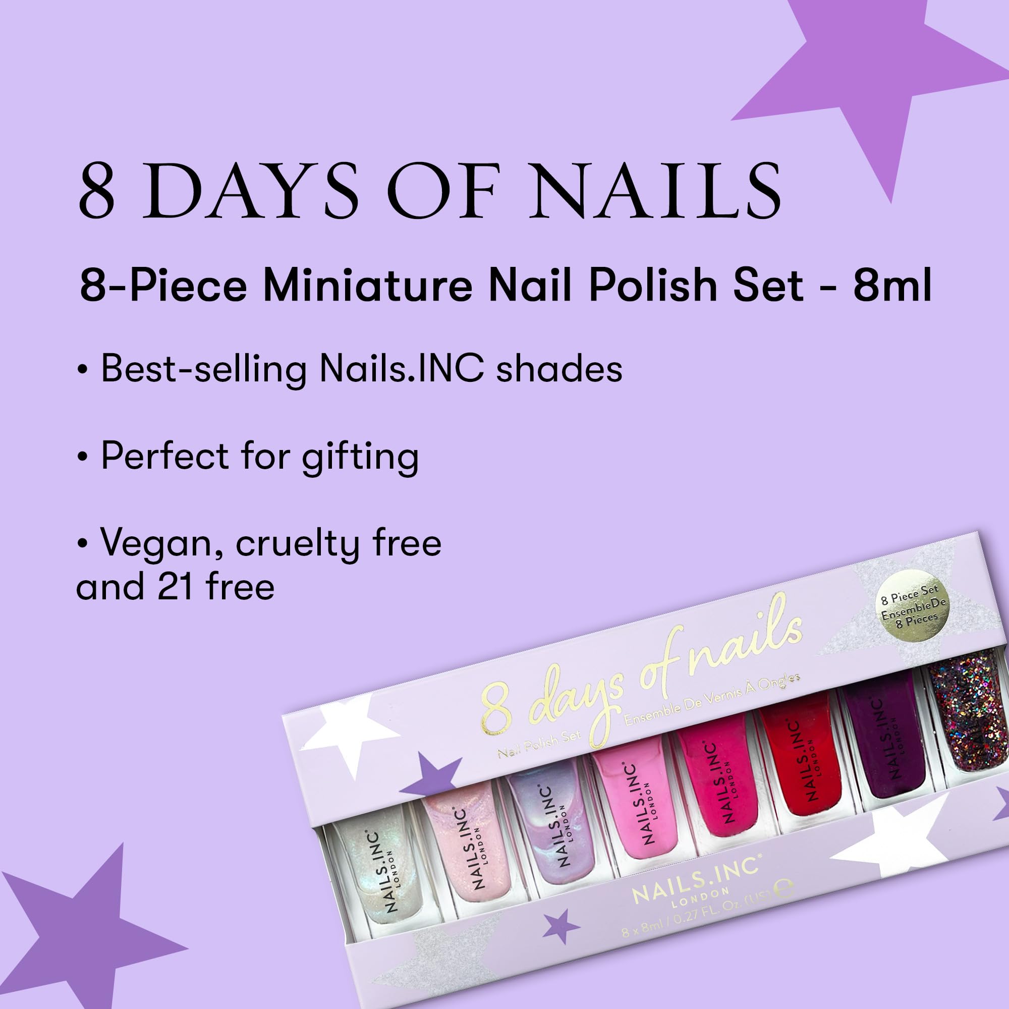 Nails.Inc 8 Days of Nails Nail Polish Set