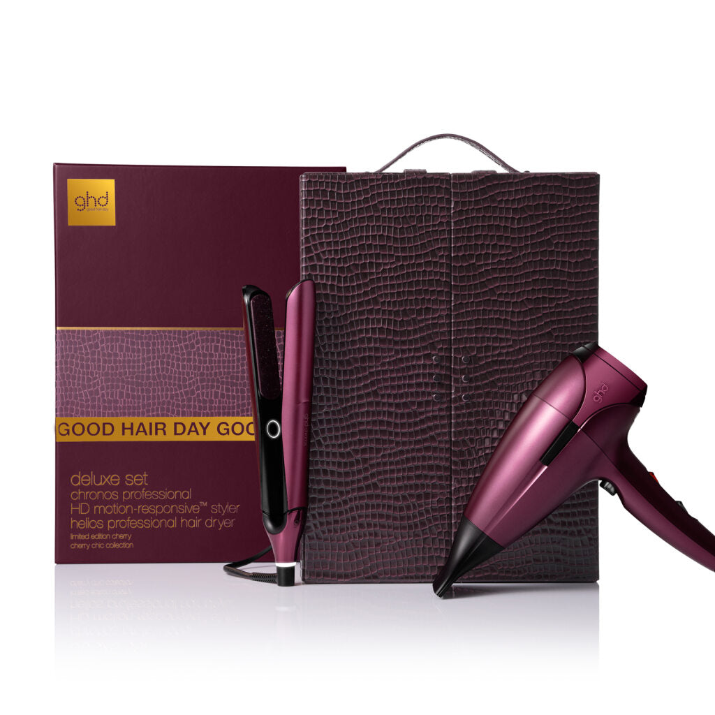 ghd Deluxe Helios Hair Dryer and Chronos Hair Straightener Gift Set in Cherry Chic