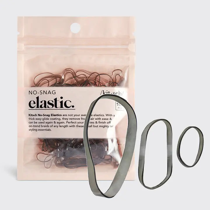 Kitsch No-Snag Elastics (100pc) - Brown