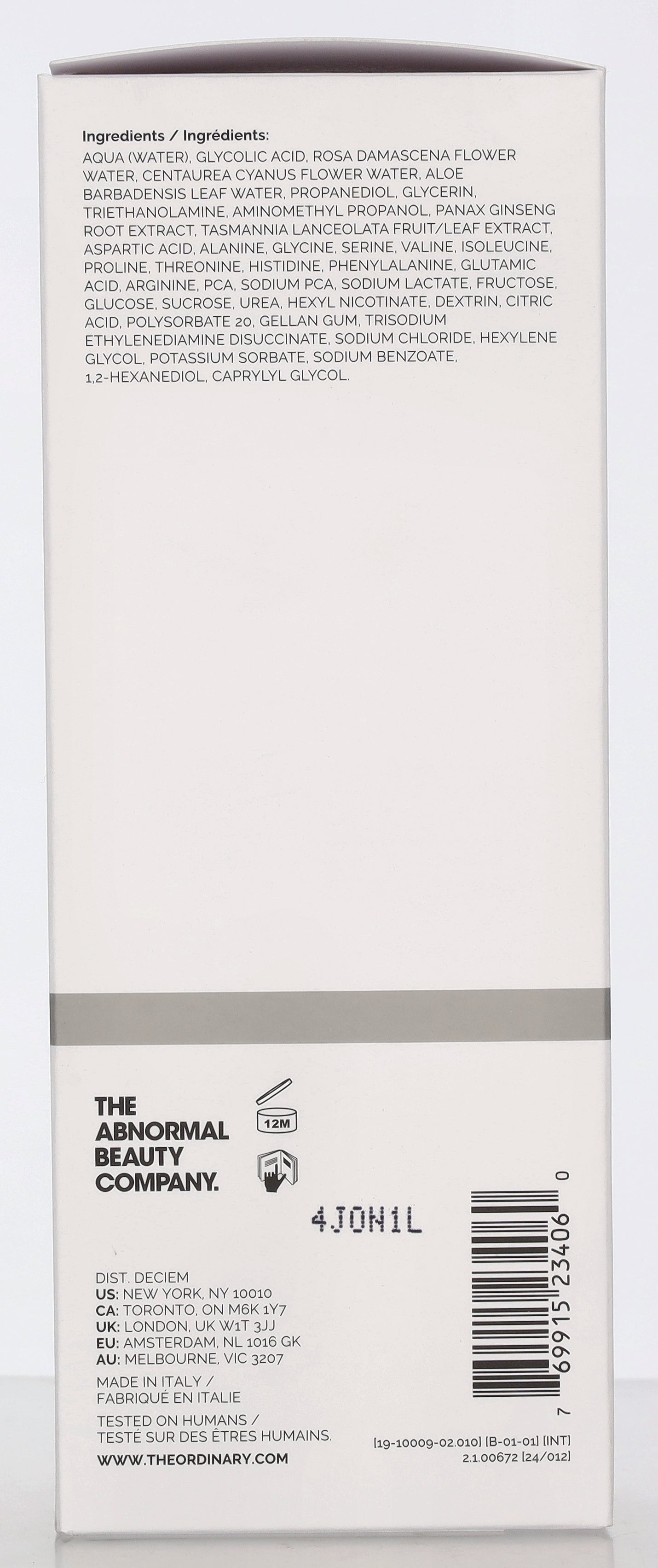 The Ordinary Glycolic Acid 7% Exfoliating Toner 240ml