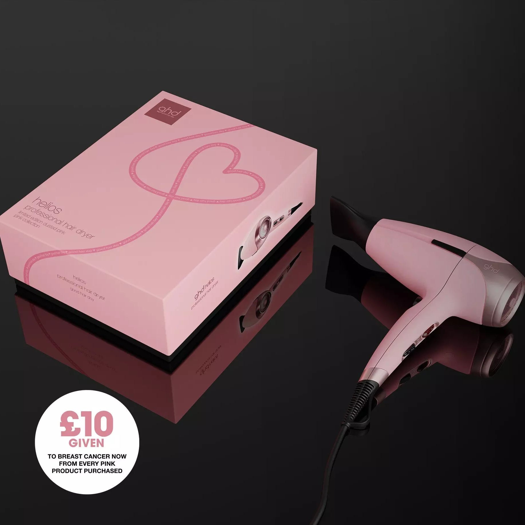 GHD Helios Hair Dryer in Dusted Pink