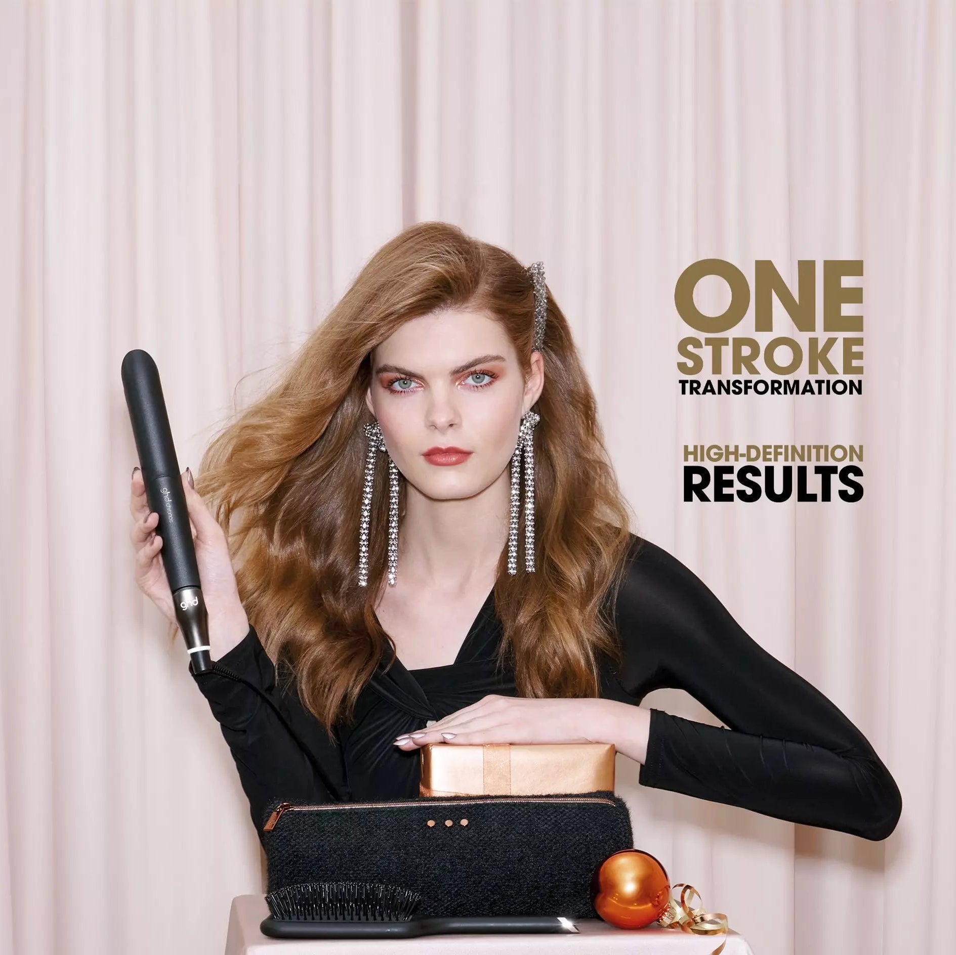 ghd Chronos Hair Straightener Festive Gift Set In Black