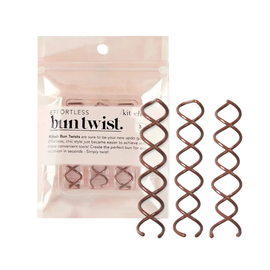 Kitsch Bun Twist 3pc - Brown