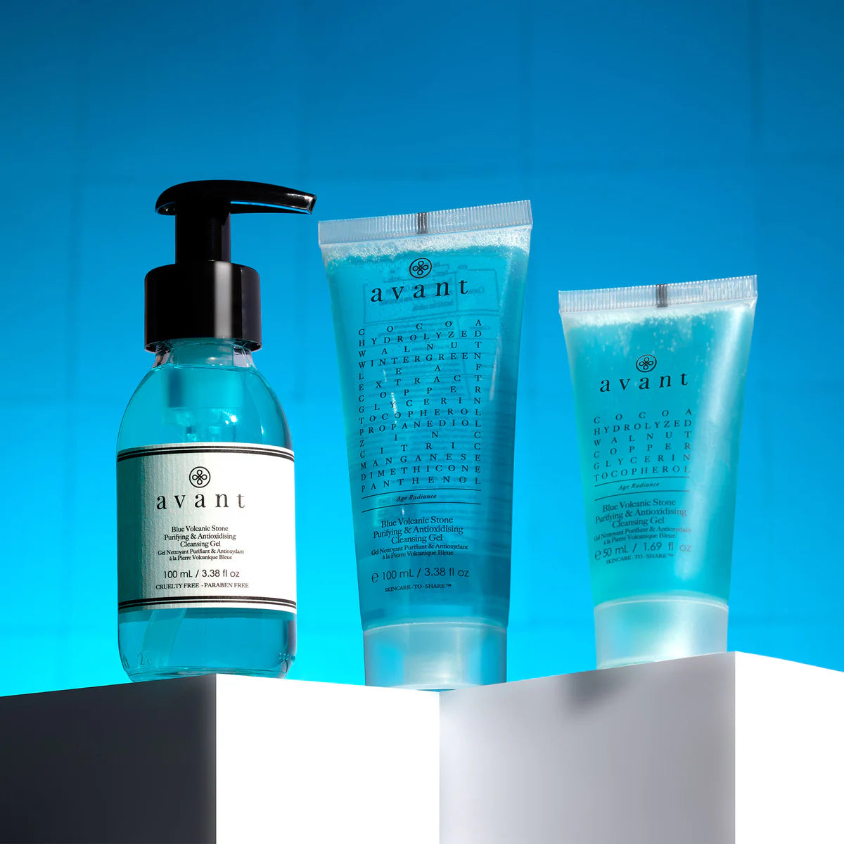 Avant Skincare Blue Volcanic Stone Purifying & Antioxidising Cleansing Gel 100ml