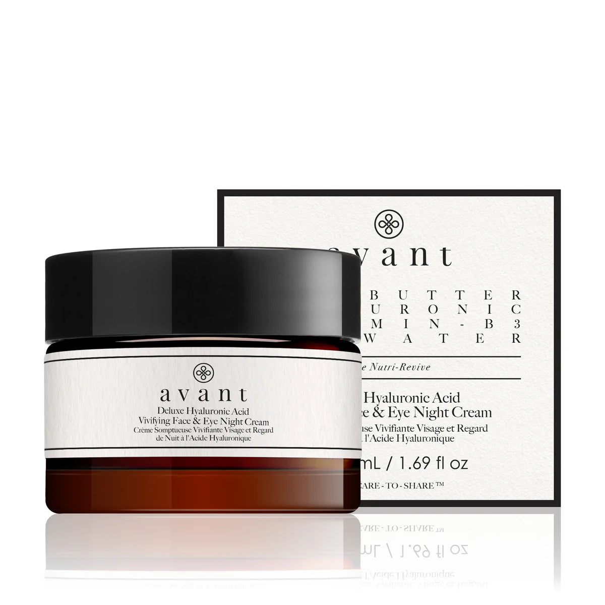 Avant Skincare Deluxe Hyaluronic Acid Vivifying Face & Eye Night Cream 50ml
