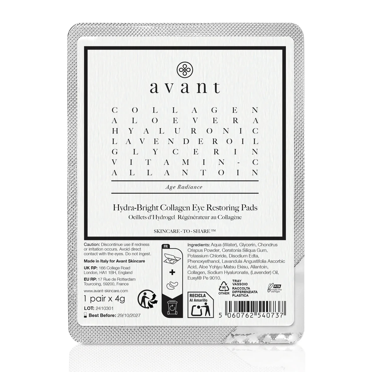 Avant Skincare Hydra-Bright Collagen Eye Restoring Pad