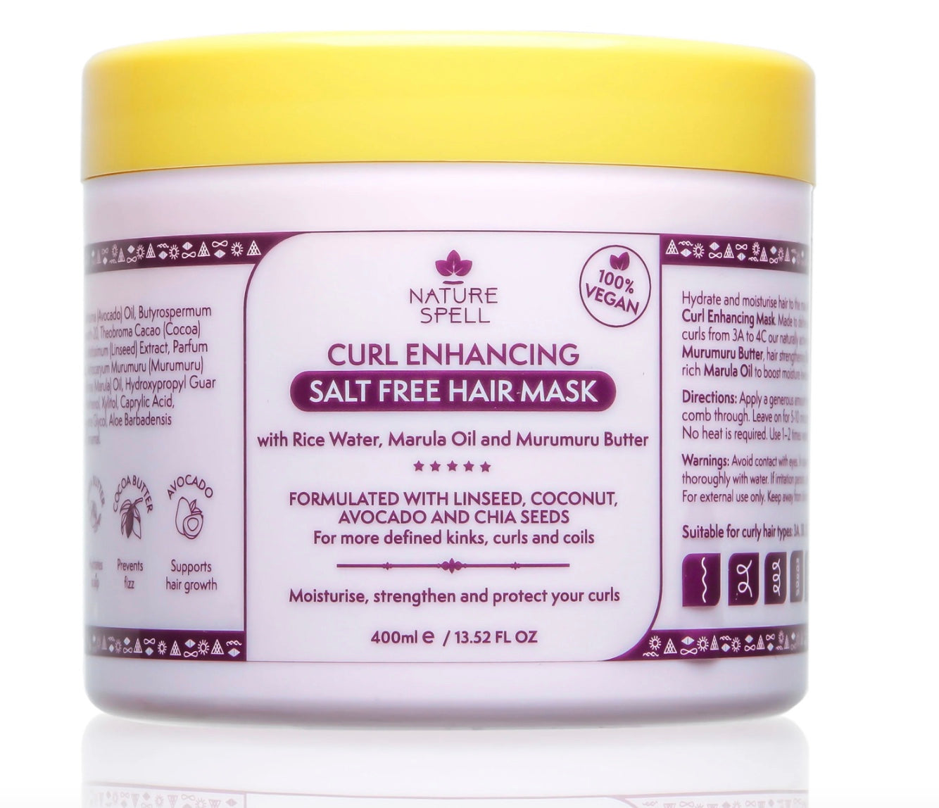 Nature Spell Curl Enhancing Salt Free Hair Mask 400ml