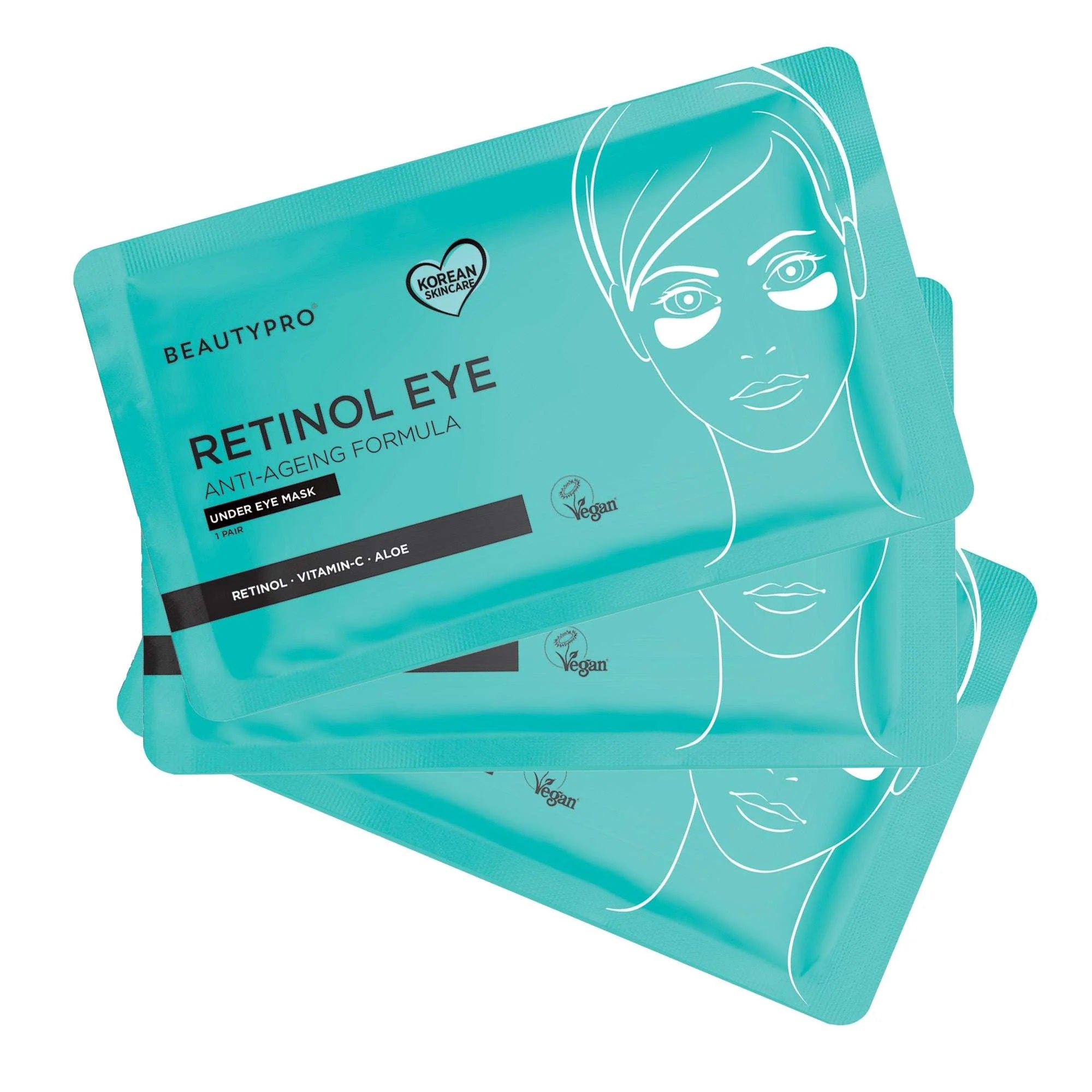 BEAUTYPRO Retinol Under Eye Mask (Pack of 3)