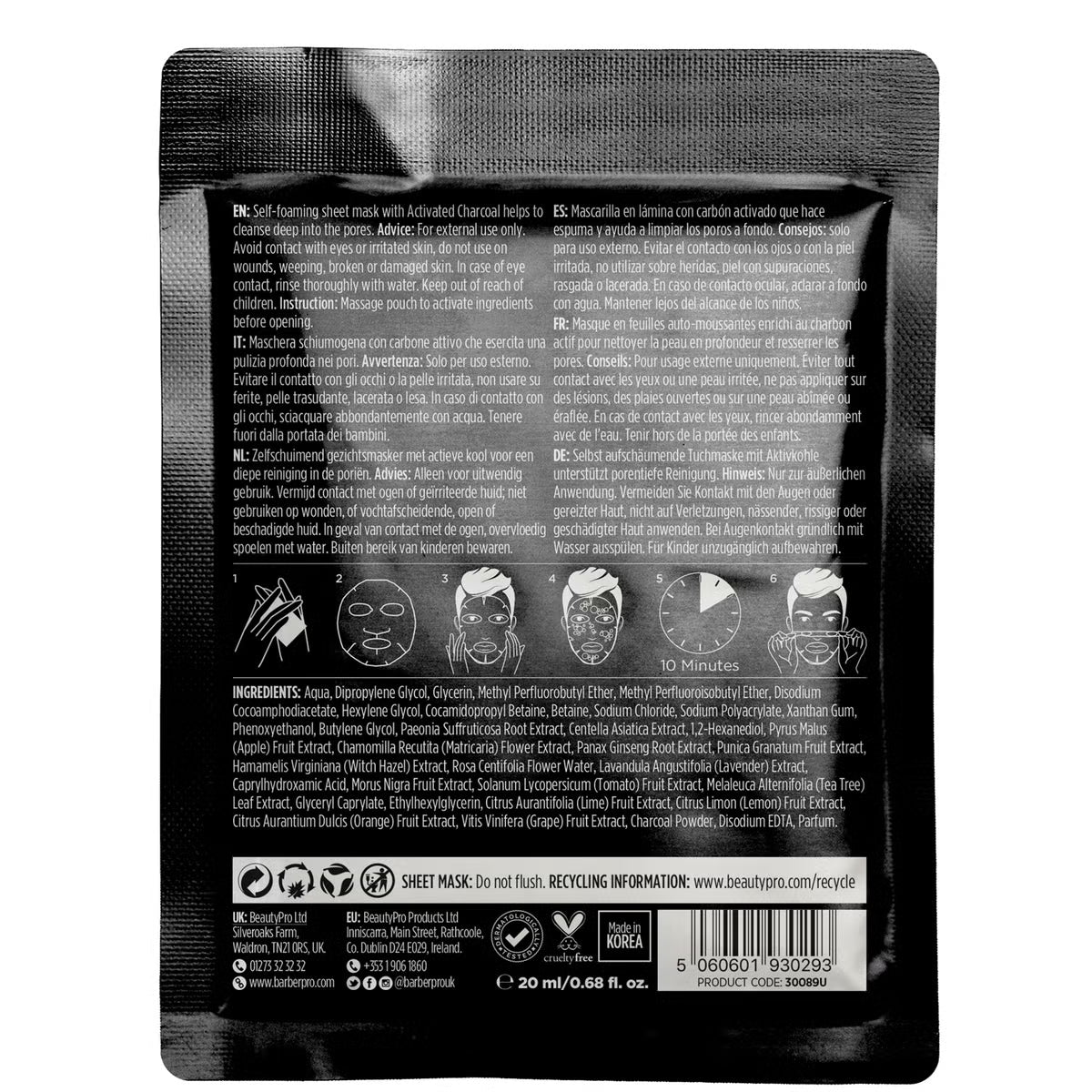 Barber Pro Foaming Cleansing Mask Back