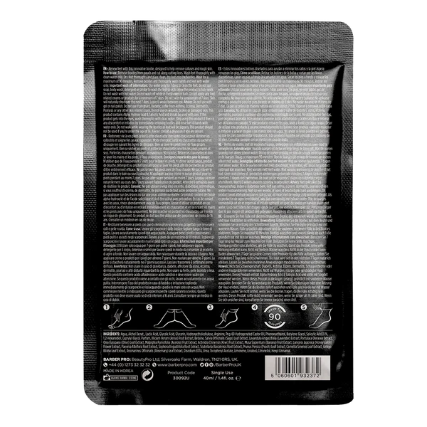 Barber Pro Foot Peel Treatment Back