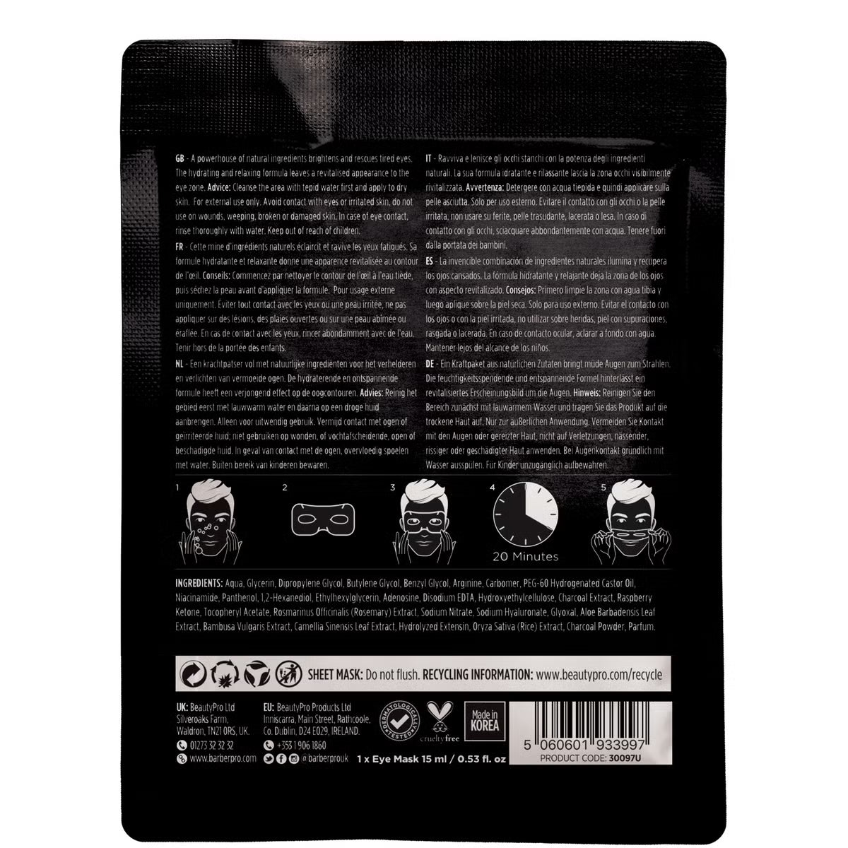 Barber Pro Super Eye Mask Back