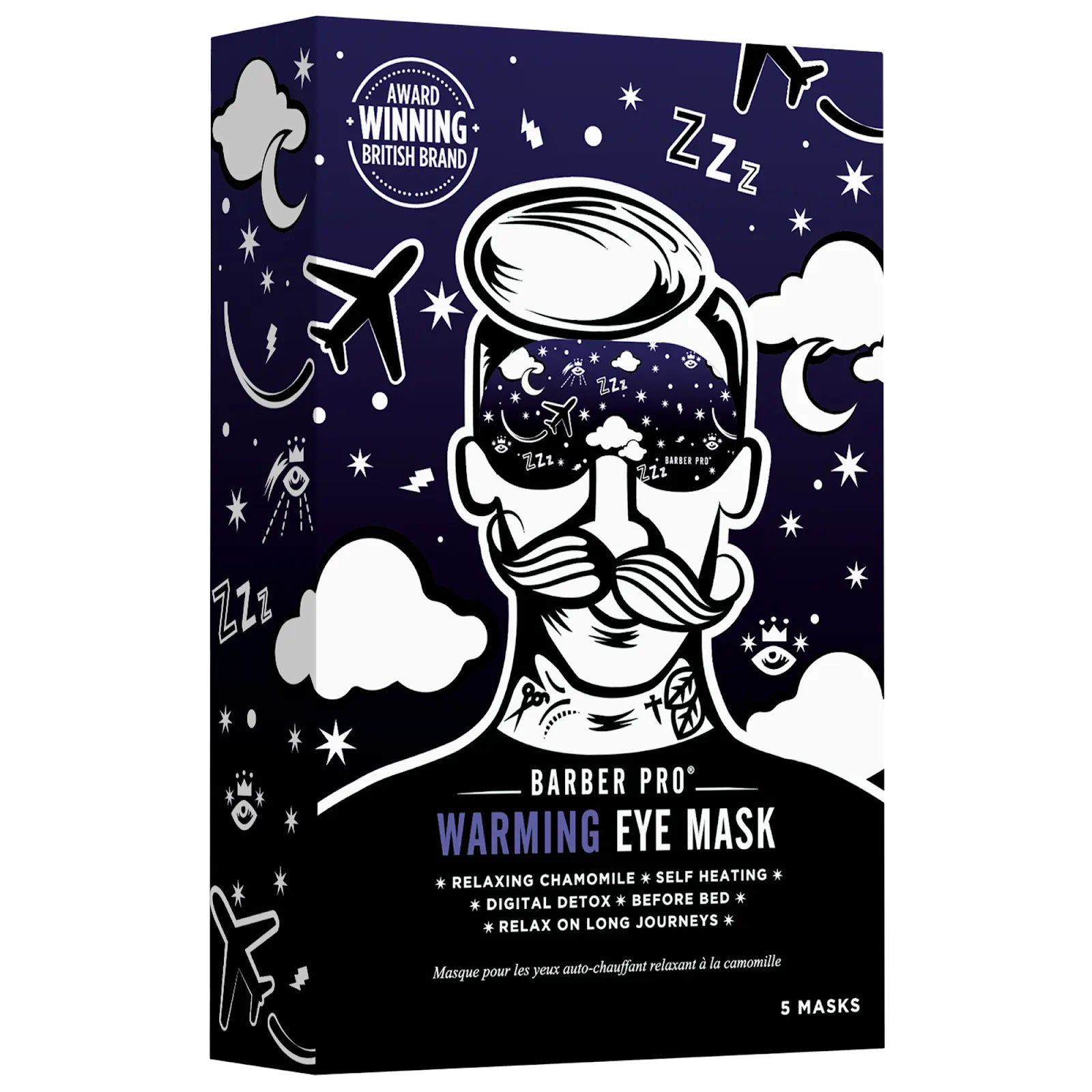 Barber Pro Warming Eye Mask (Box of 5) Packaging