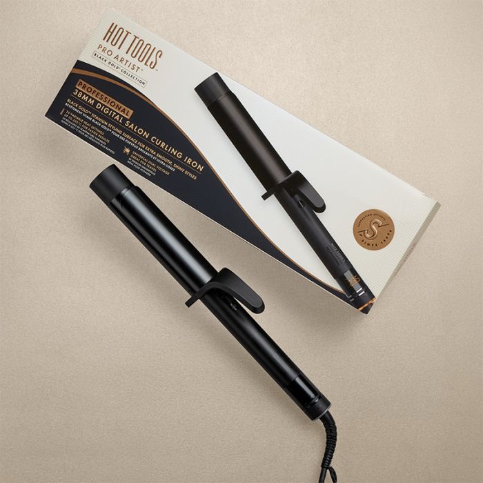 Hot Tools Black Gold Digital Salon Curling Iron 38mm