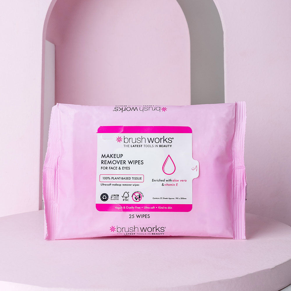 Brushworks Makeup Remover Wipes - 25 Sheets