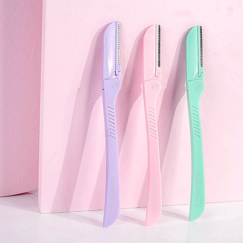 Brushworks Pastel Eyebrow Razors (Pack of 3)