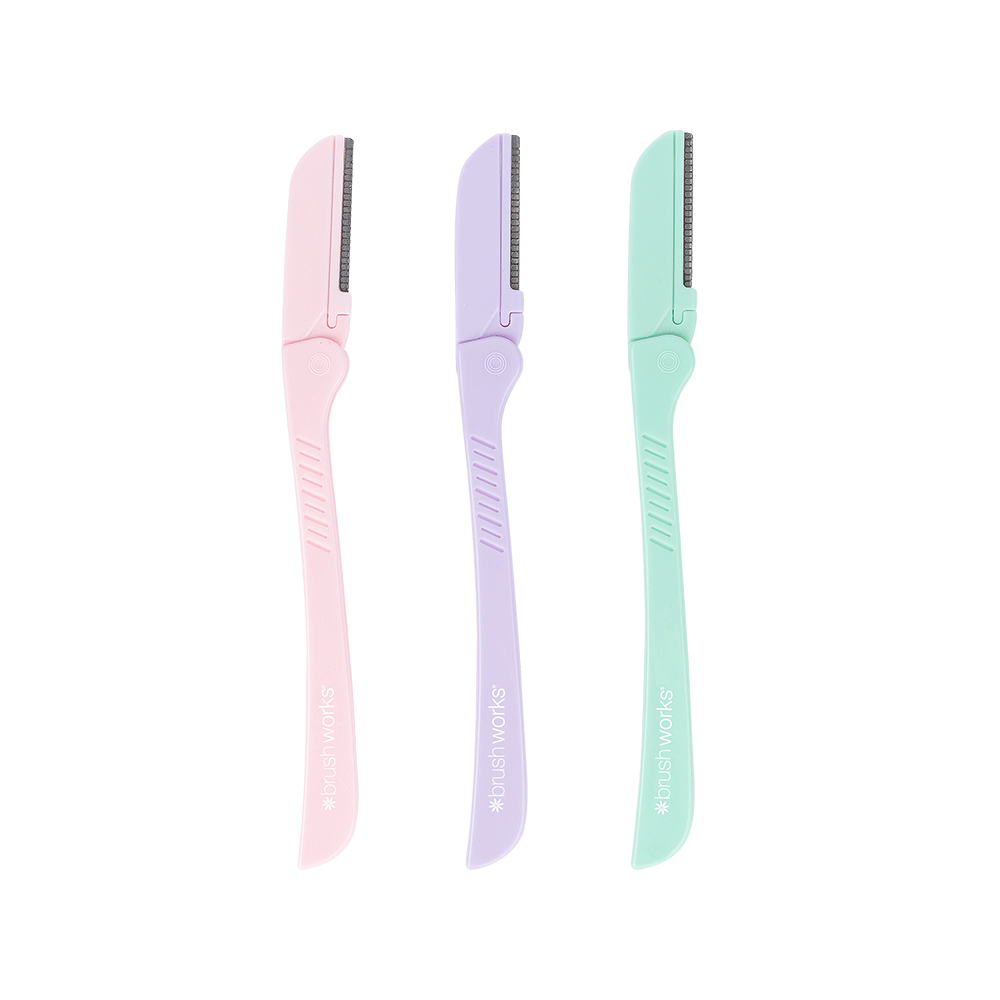 Brushworks Pastel Eyebrow Razors (Pack of 3)