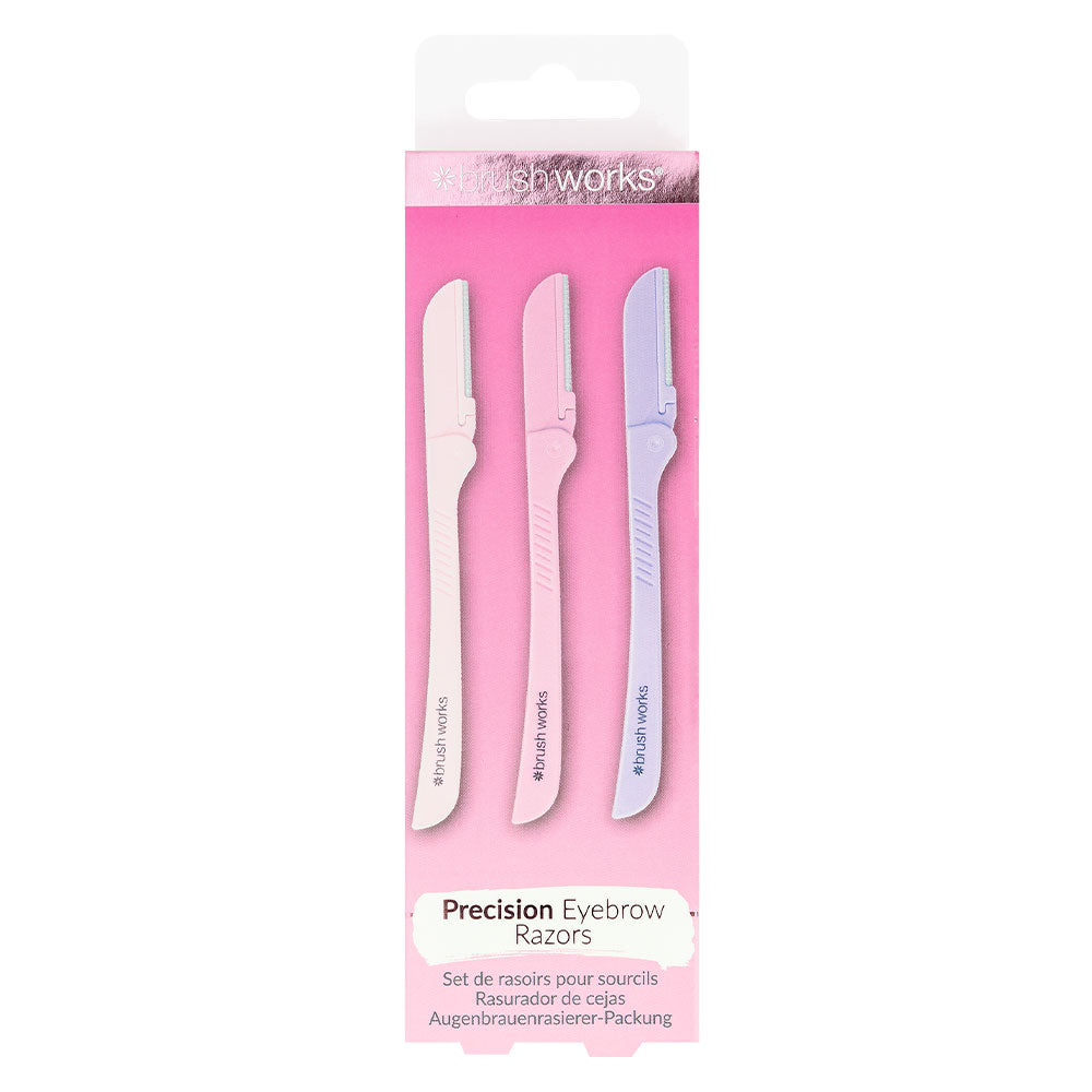 Brushworks Precision Eyebrow Razors (Pack of 3)