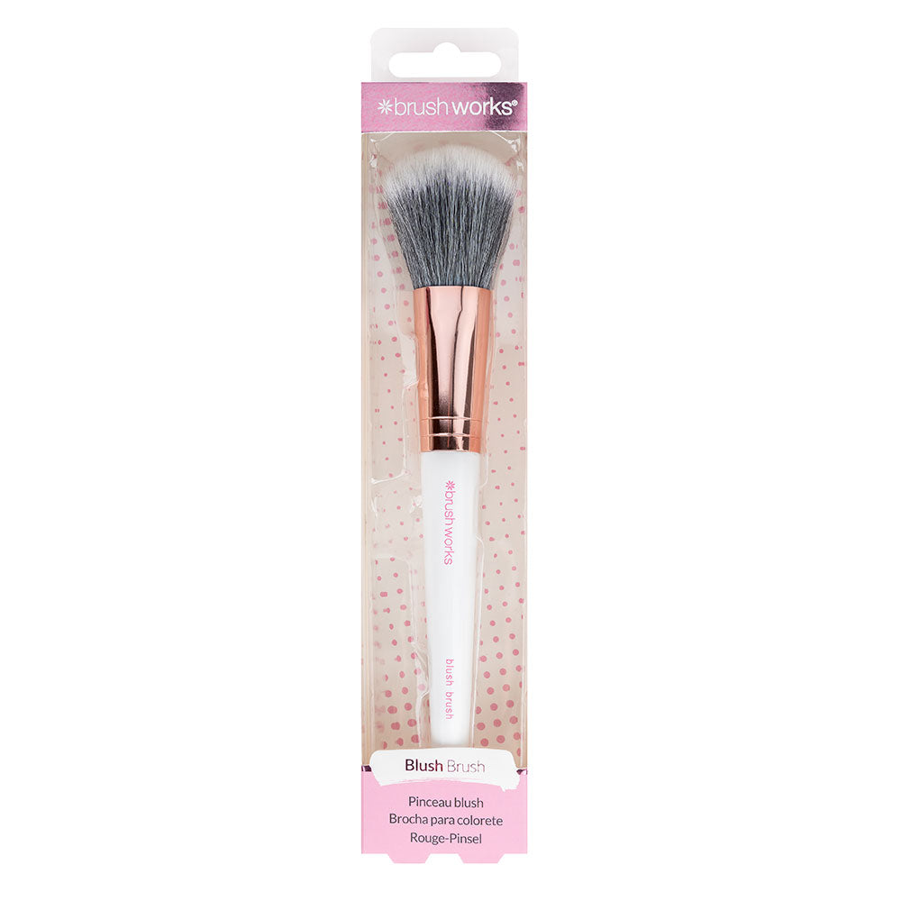 Brushworks White & Gold Blush Brush