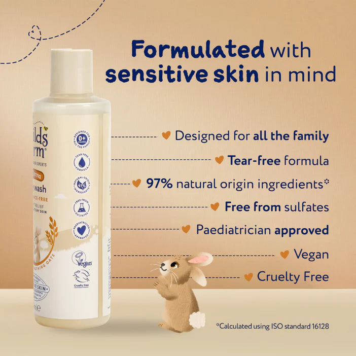 Childs Farm Fragrance Free Baby Oat Derma Wash 250ml formula