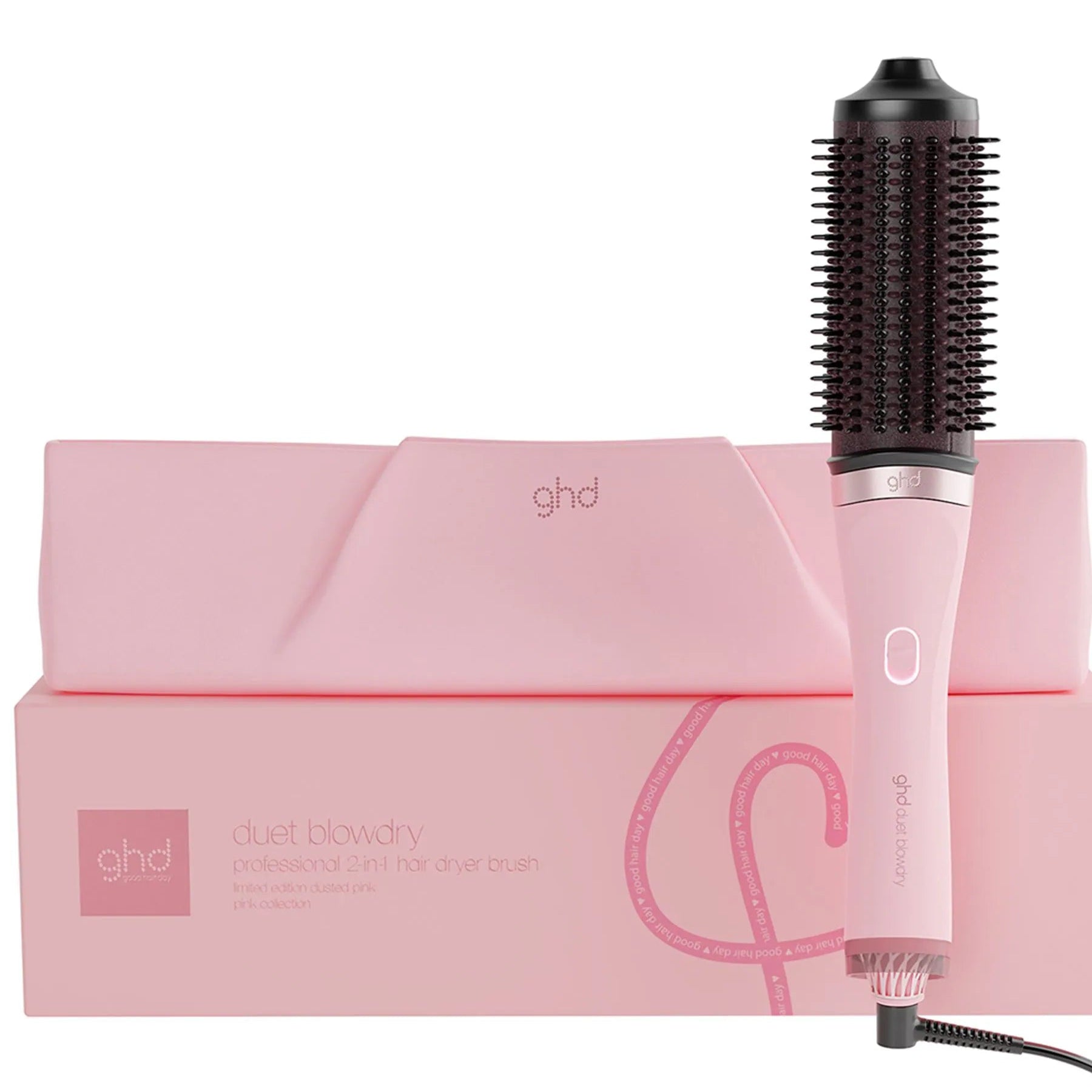 GHD Duet Blowdry Professional 2-in-1 Hair Dryer Brush in Dusted Pink