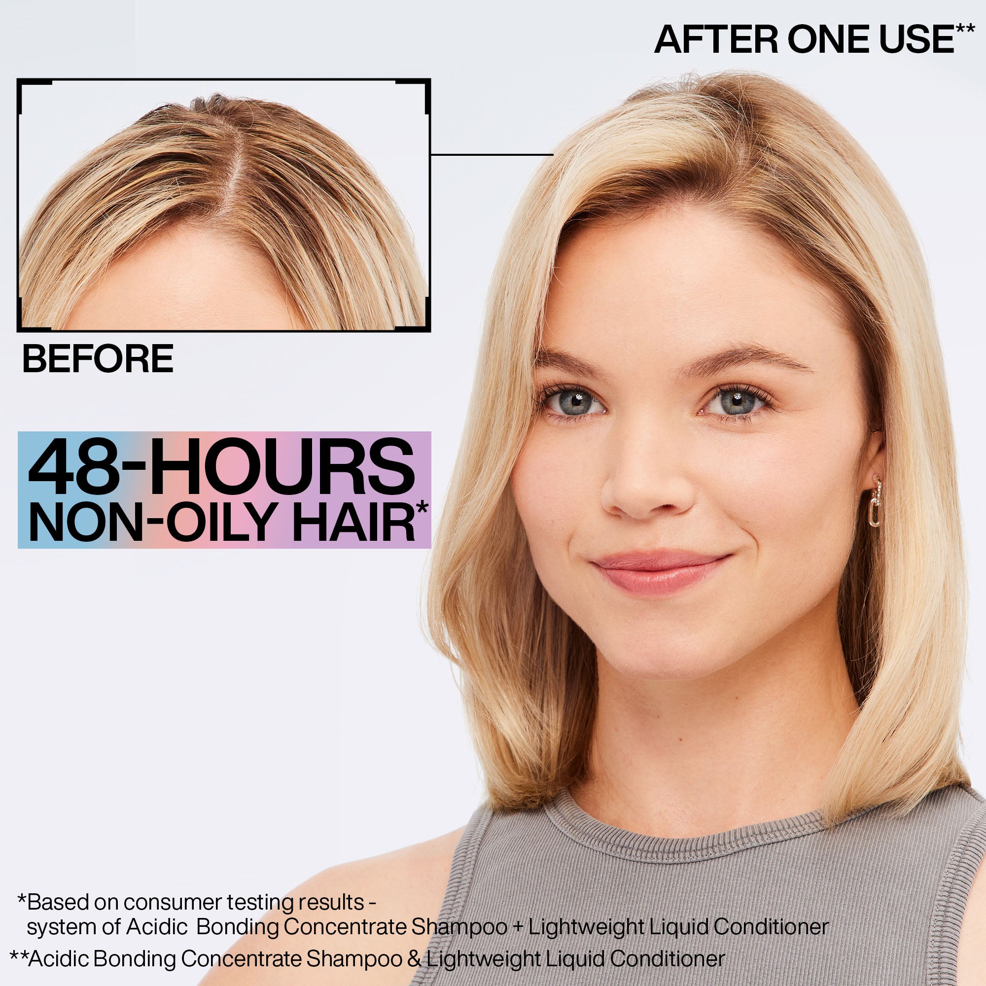 HWS BEAUTY Redken Acidic Bonding Concentrate Lightweight Liquid Conditioner 190ml BEFORE AND AFTER