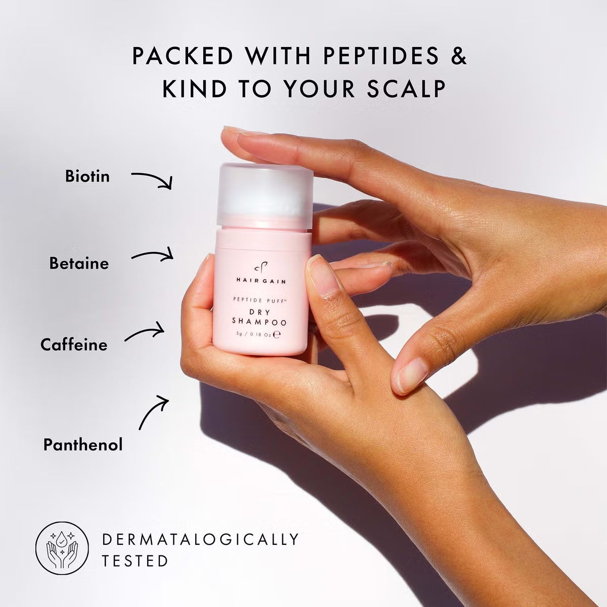 Hair Gain Pepetide Puff Dry Shampoo 5g features
