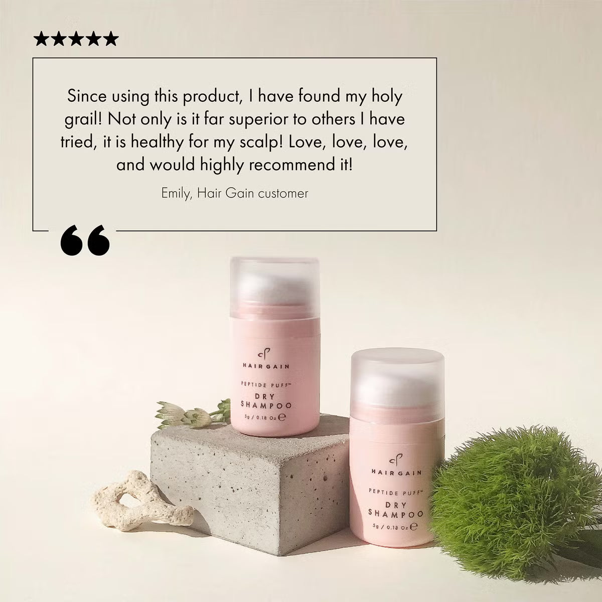 Hair Gain Pepetide Puff Dry Shampoo 5g review