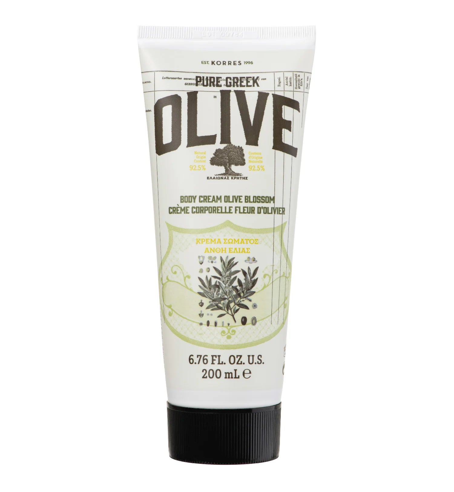 Korres Pure Greek Olive Body Cream Olive Blossom 200ml