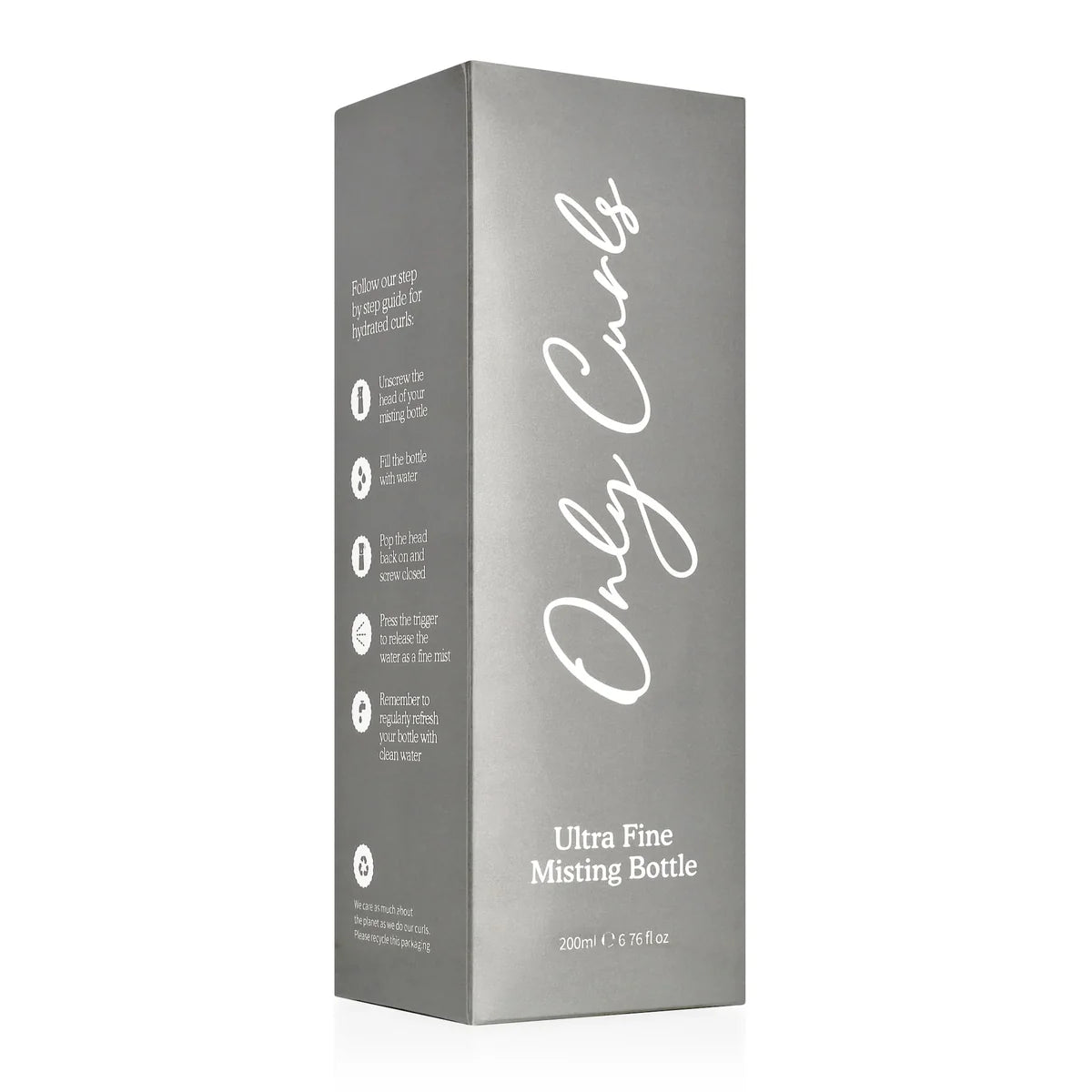 Only Curls Ultra Fine Misting Bottles Grey 200ml