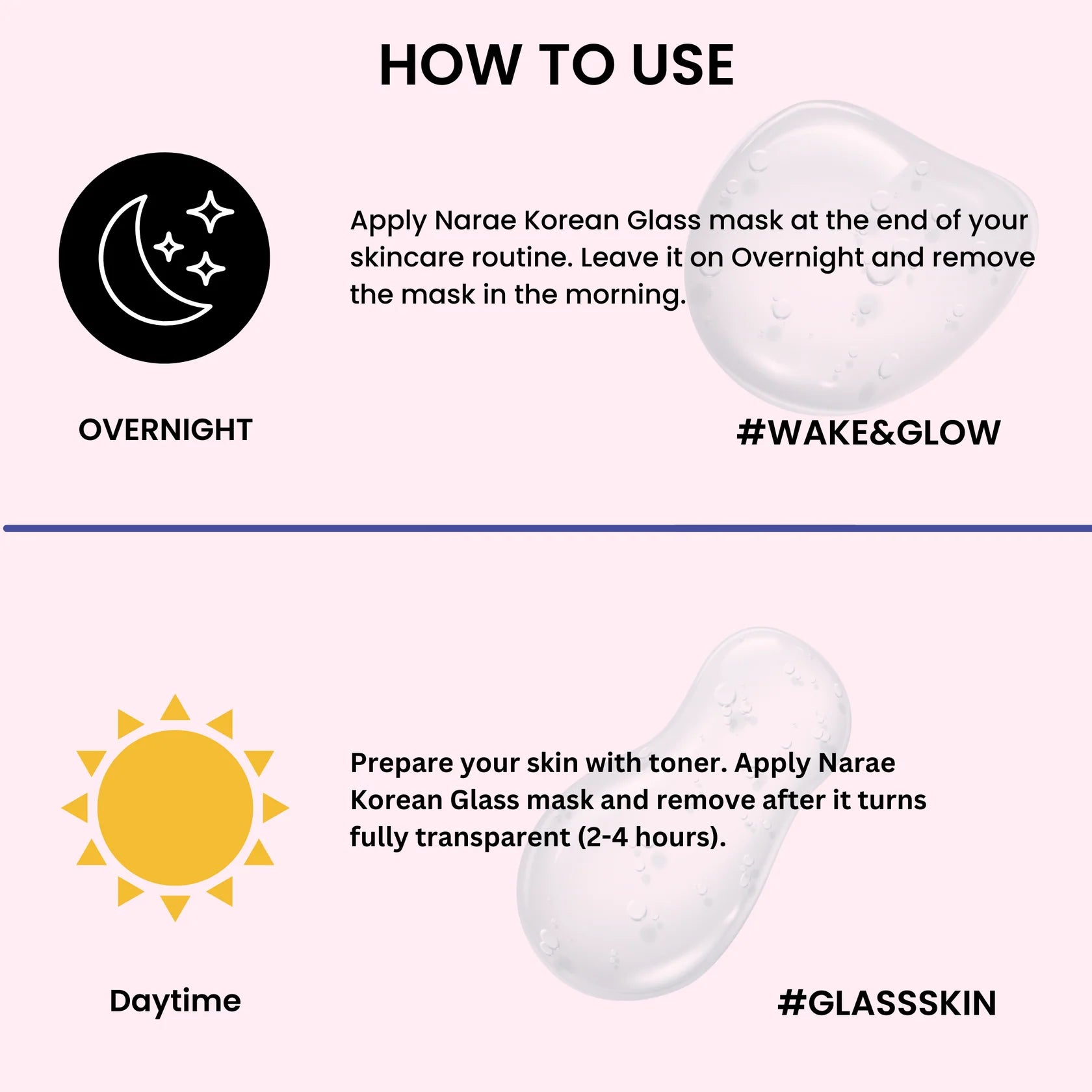 NARAE Korean Glass Mask (4x30g Face Masks) how to use