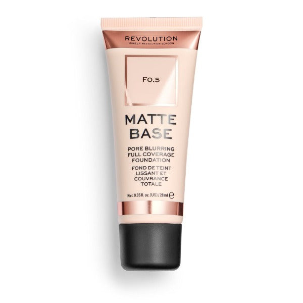 Revolution Matte Base Foundation F0.5 - 28ml