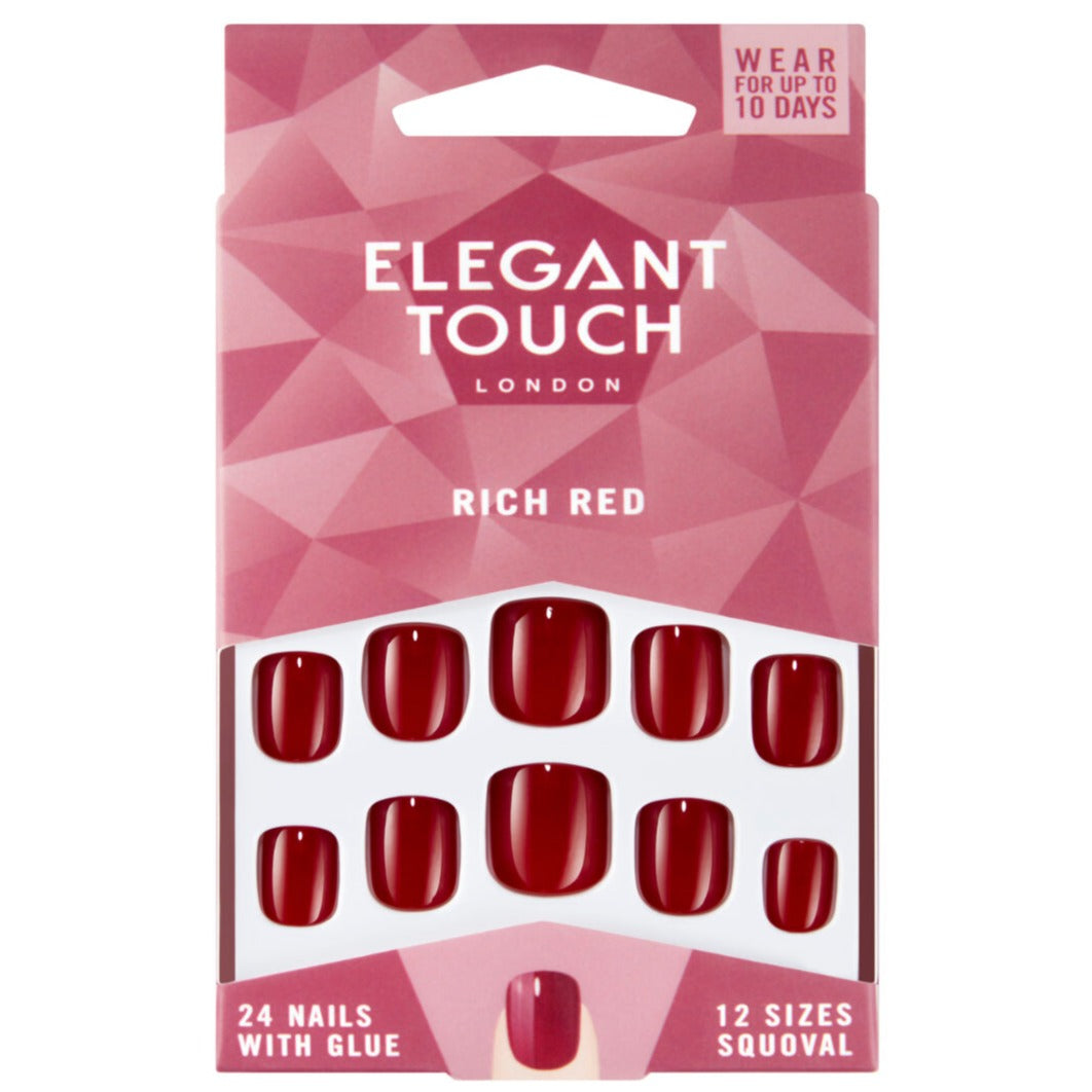 Elegant Touch Colour Nails - Rich Red