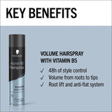 Schwarzkopf Volume Vitamin B5 Hairspray 400ml key benefits