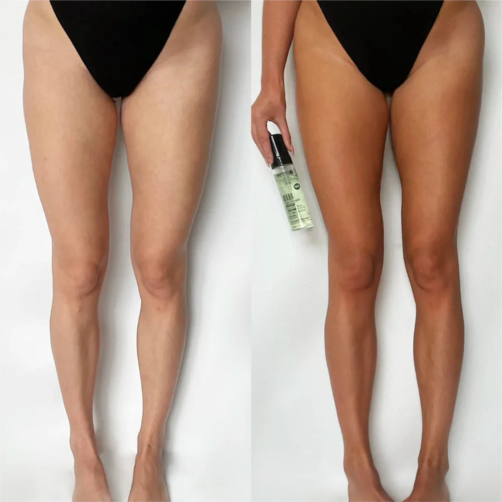 Sienna X Dark Self Tan Clear Water Mousse 190ml Before and After