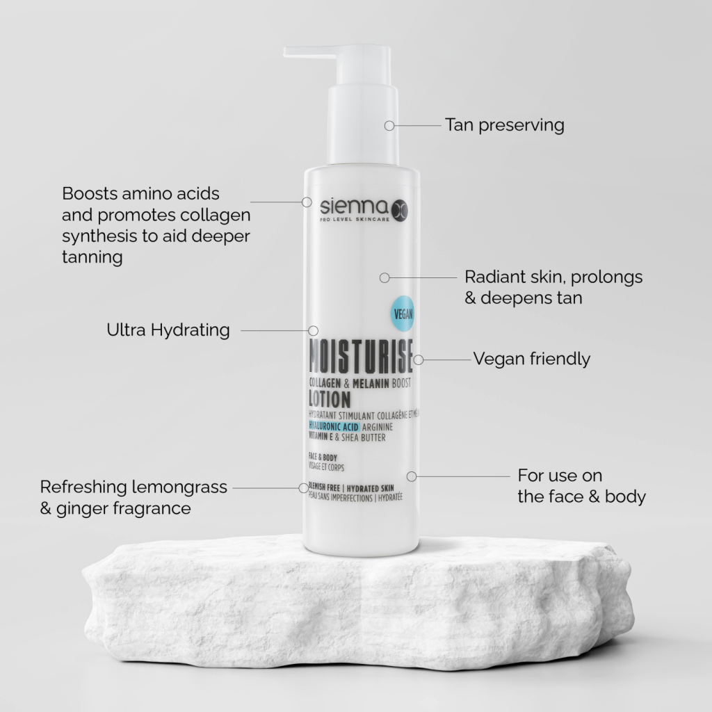 Sienna X Moisturise Collagen & Melanin Boost Lotion 200ml benefits