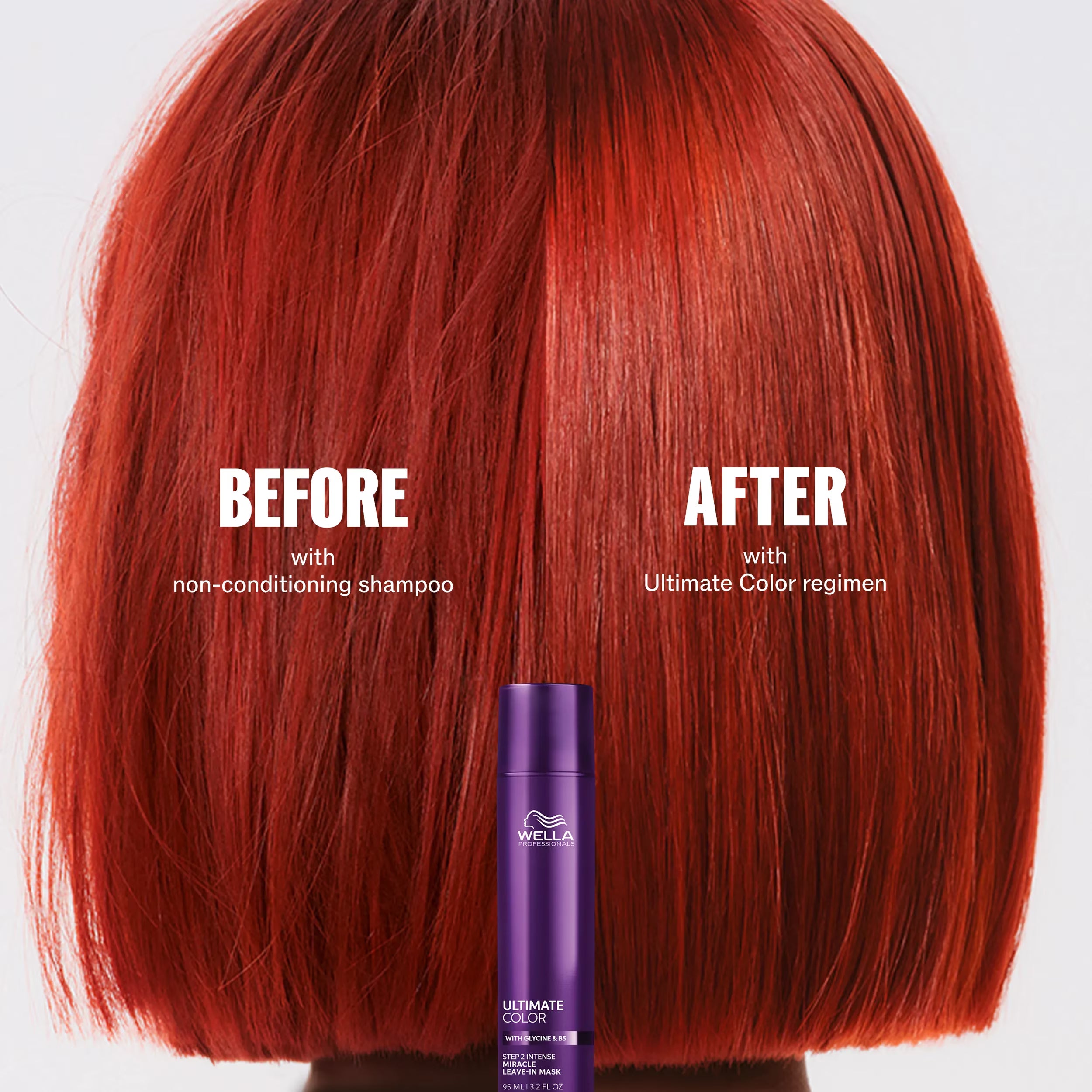 Wella Ultimate Color Step 3 Shine Spray 95ml BEFORE AND AFTER HWS BEAUTY