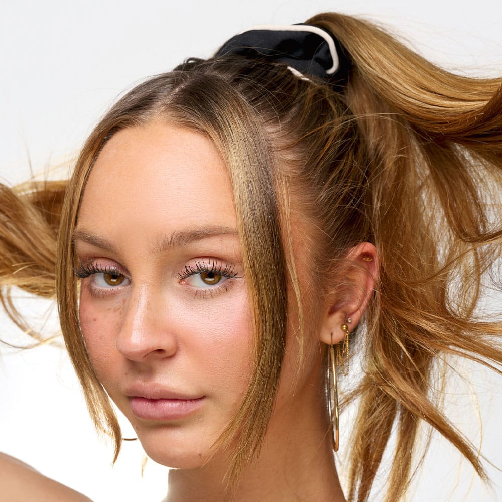 Brushworks Contrast Scrunchies Black and White