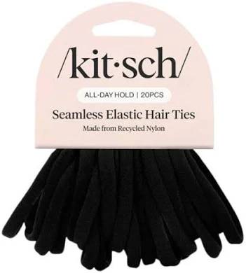 Kitsch Eco-Friendly Nylon Elastics 20pc Set - Black