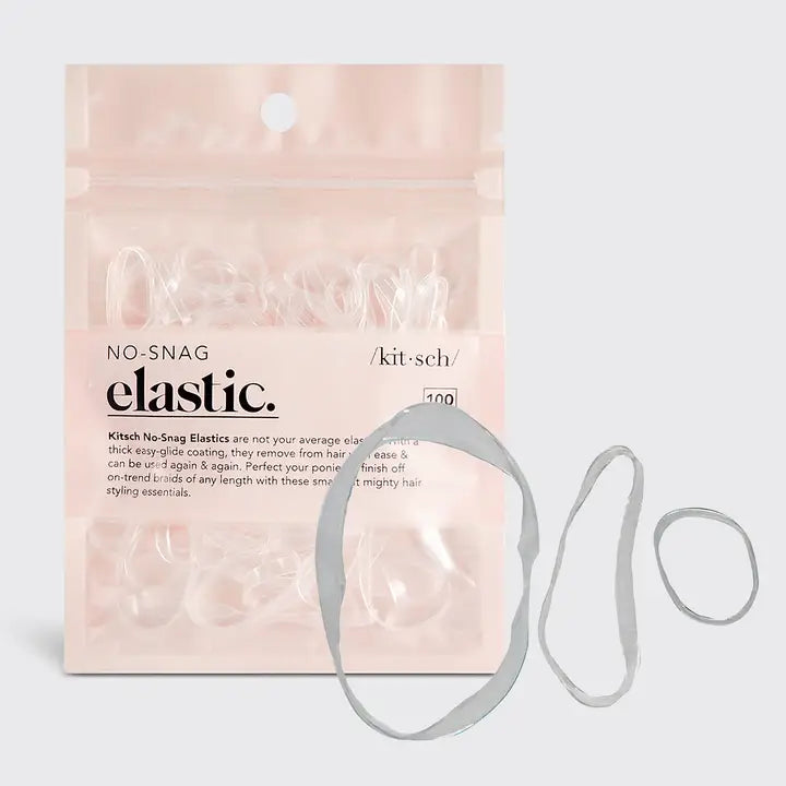 Kitsch No-Snag Elastics (100pc) - Clear