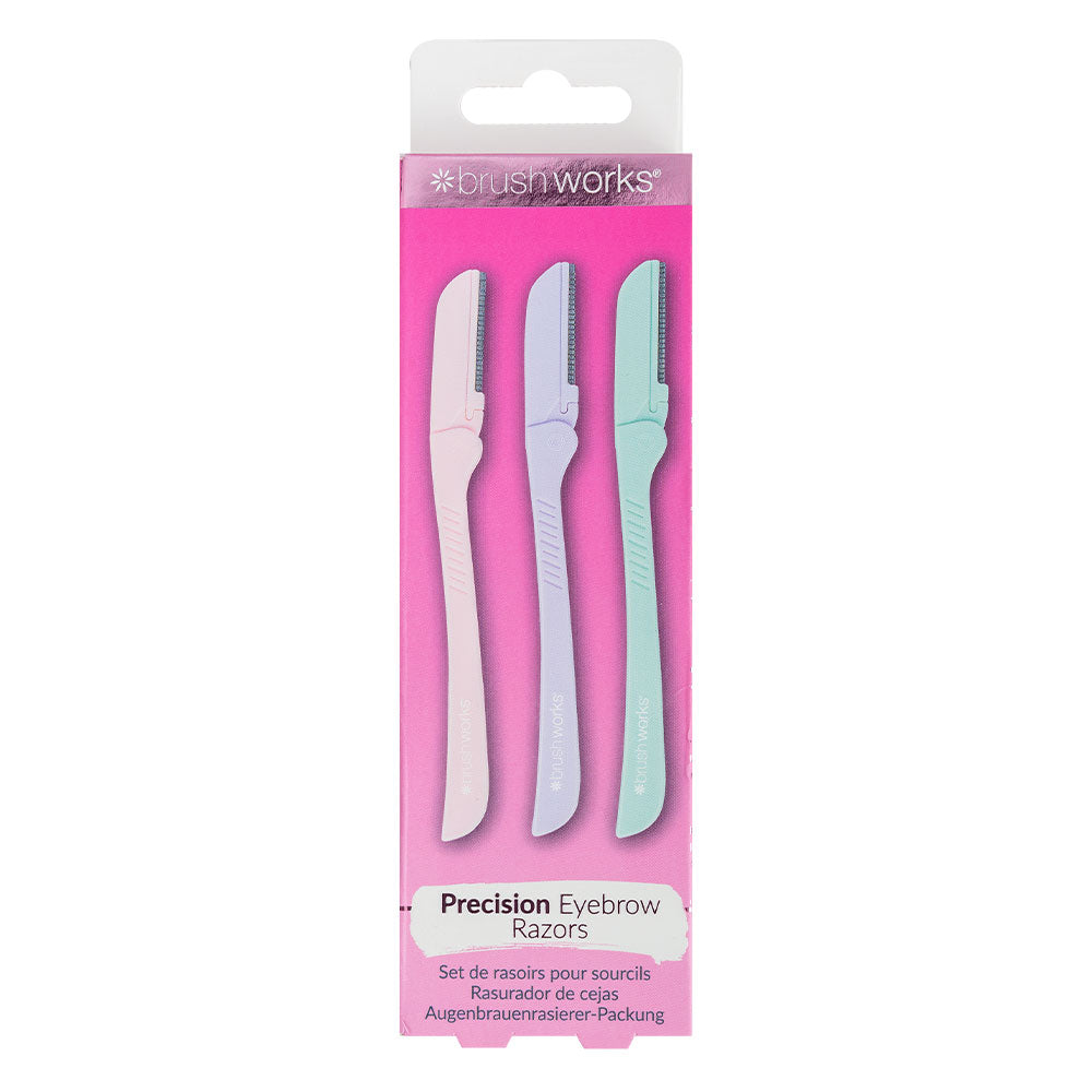 Brushworks Pastel Eyebrow Razors (Pack of 3)