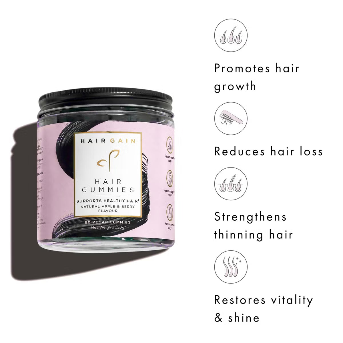 Hair Gain Hair Gummies - 60 Gummies