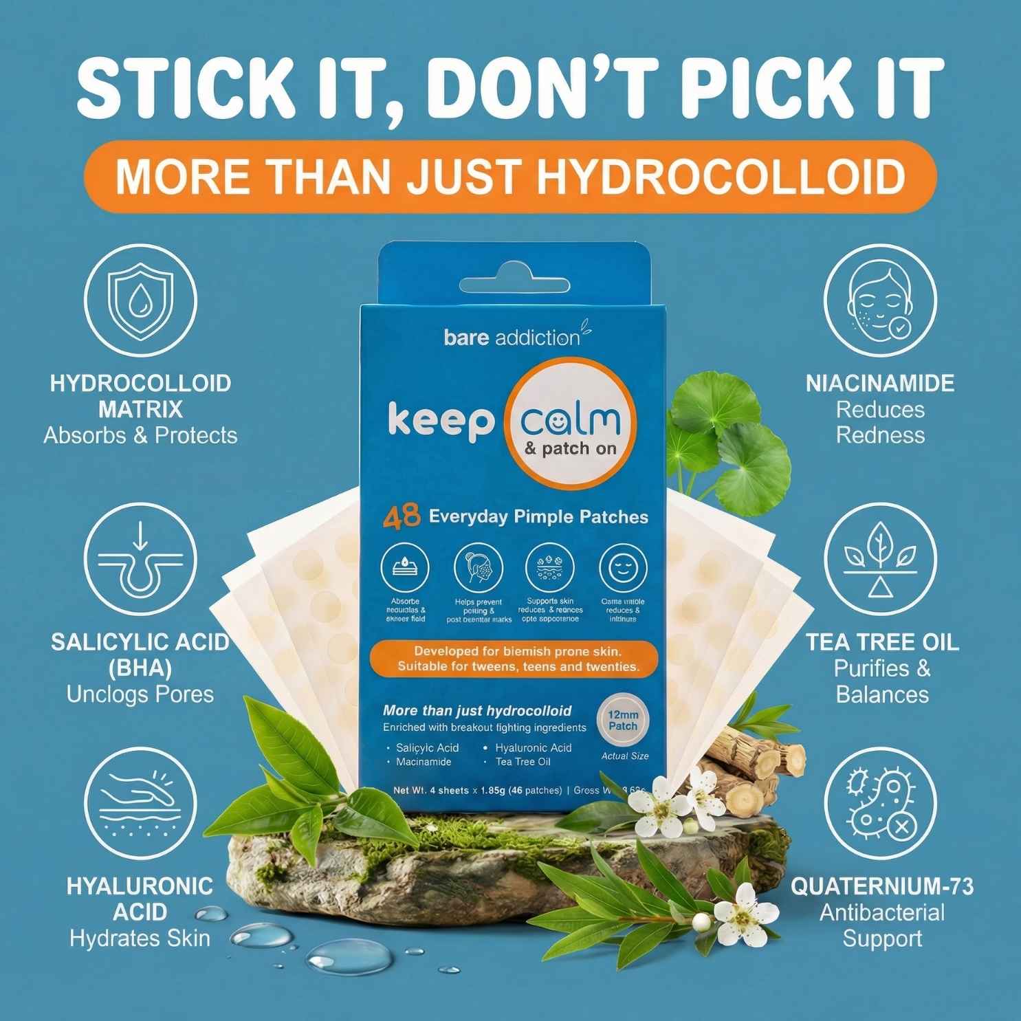 Bare Addiction Keep Calm & Patch On Pimple Patches