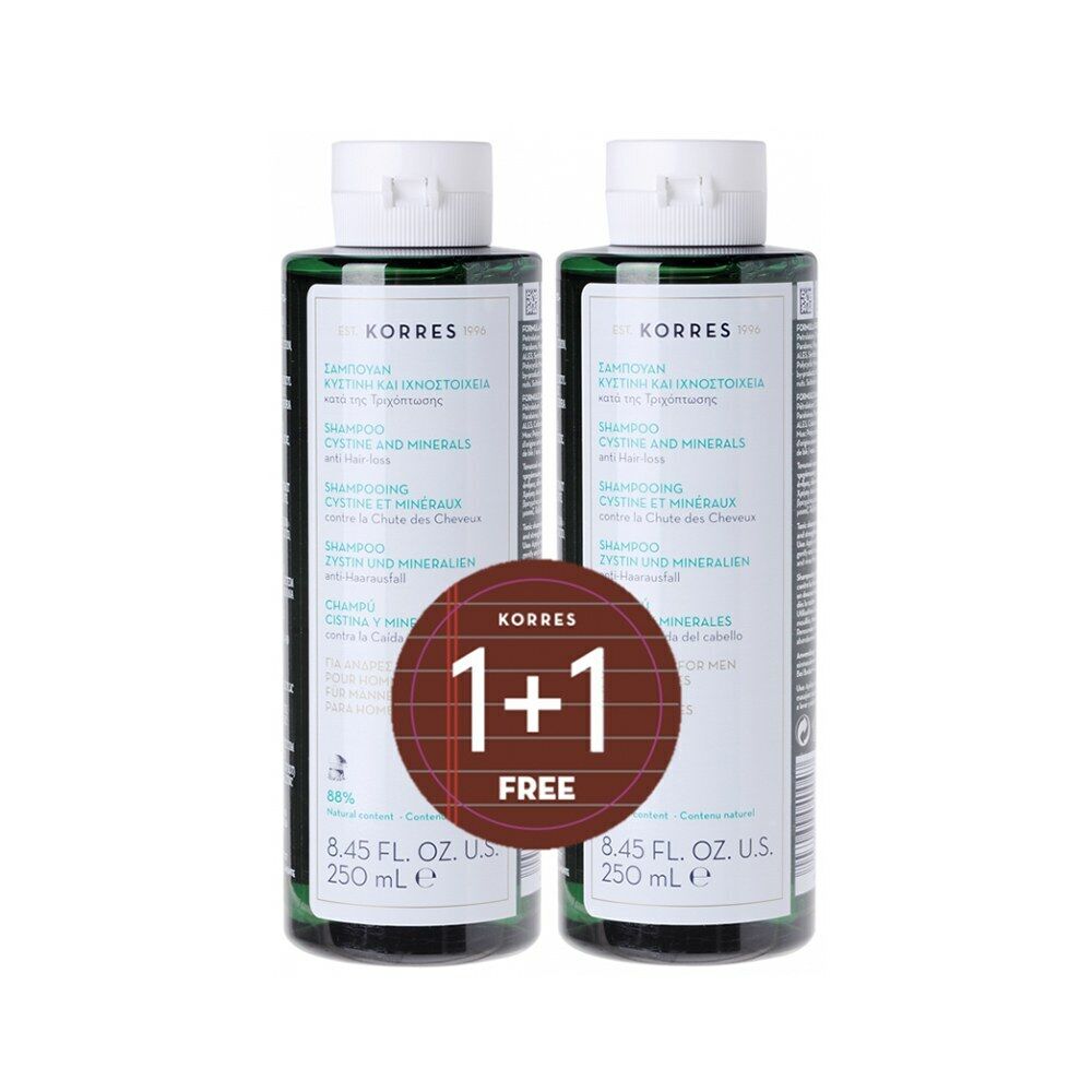 Korres Cystine + Minerals Anti Hair-Loss Shampoo for Men 250ml (1+1)