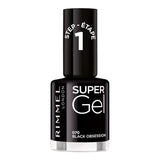 Rimmel Super Gel Nail Polish 070 Black Obsession