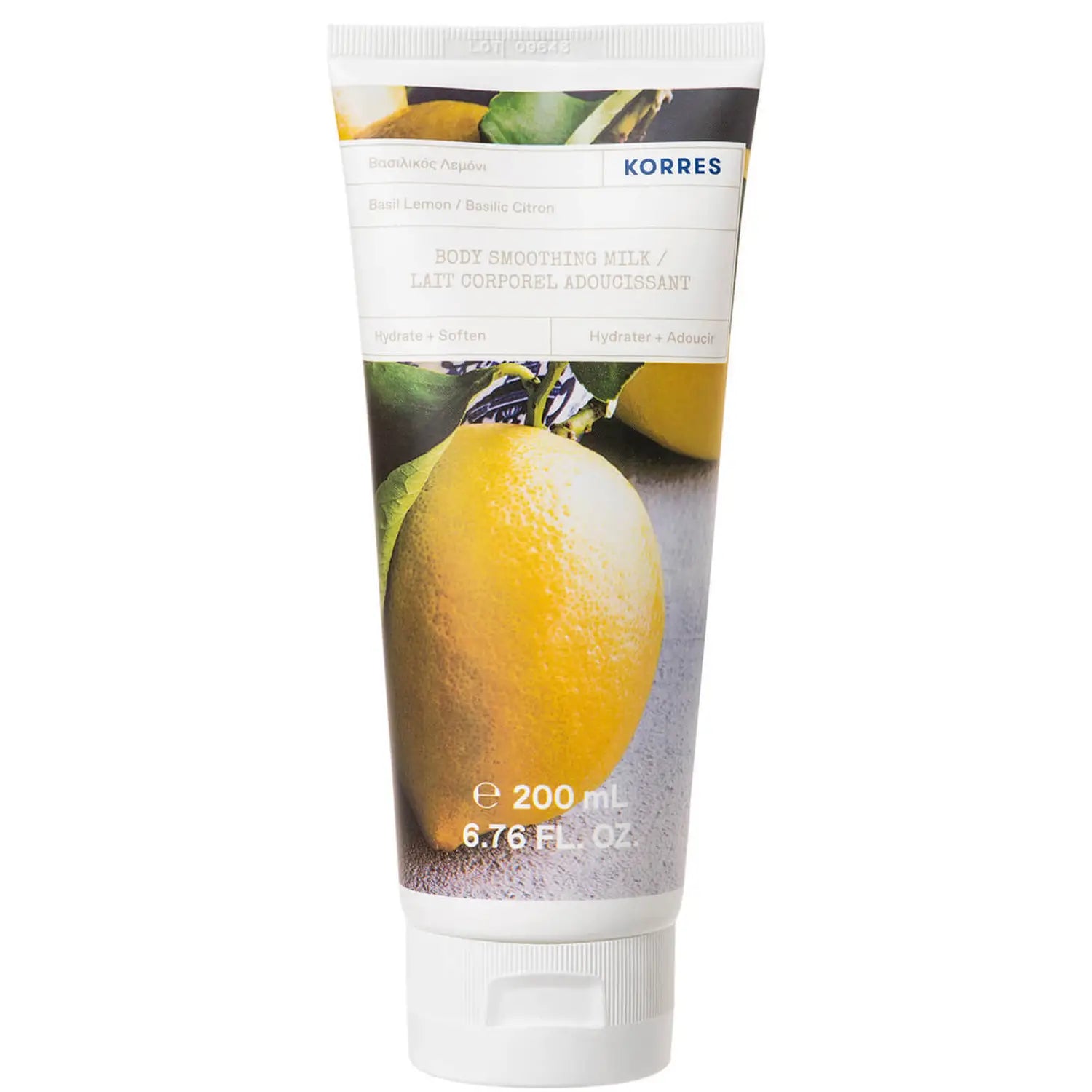 KORRES Basil Lemon Body Smoothing Milk 200ml - Korres