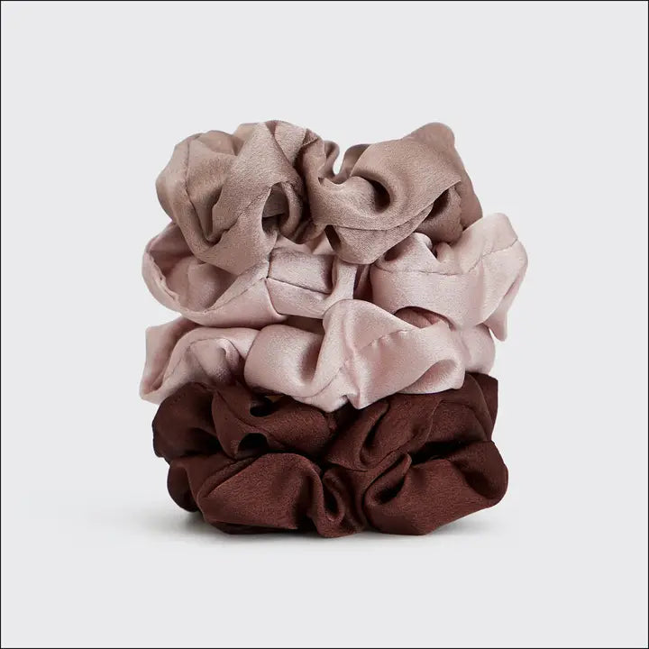 Kitsch Satin Sleep Scrunchies 5pc - Cameo